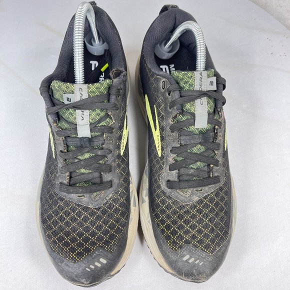 BROOKS Men 10 Caldera 3 Black Grey Trail Runner Athletic Sneakers Merrell Insole - Picture 2 of 9